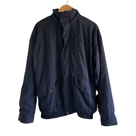 Vintage Duffel Sportswear Mens Sz L Blue Red Sailboats 3-In-1 Windbreaker Jacket - Picture 2 of 14